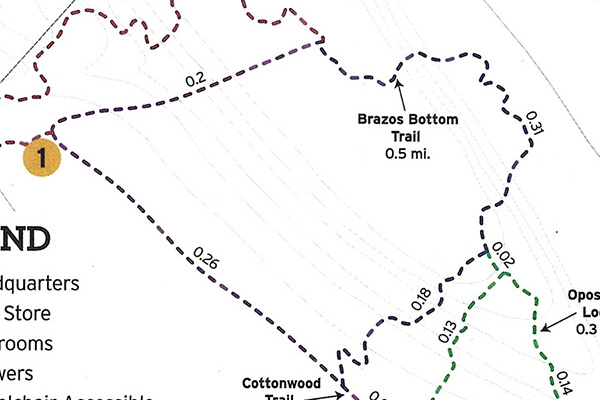 Brazos Bottom Trail Map